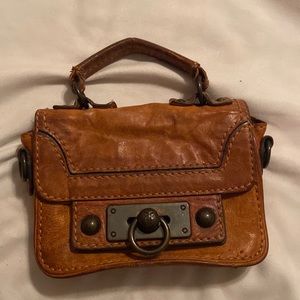 Small leather Frye crossbody bag. NO STRAP.